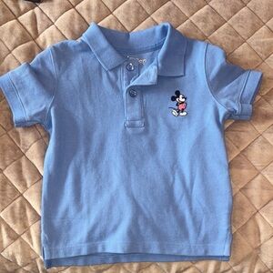 Gap Disney Kids Light Blue Polo with Mickey Design